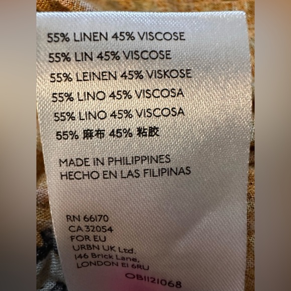 Anthropologie Mustard Yellow Floral Linen Blend High Rise Shorts Womens XS - Picture 6 of 6